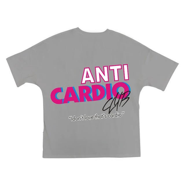 Maglietta 'Anti Cardio': Stile Rilassato per Allenamenti Intensi! - GYM Ratting