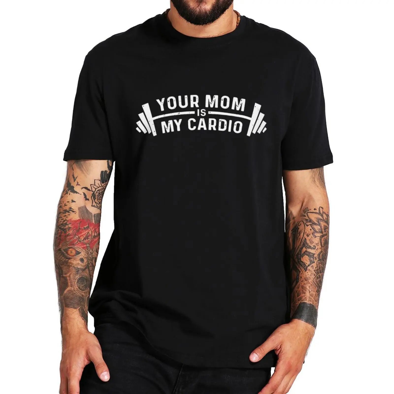 Maglietta 'Your Mom is My Cardio': Fitness con Stile! - GYM Ratting